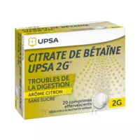 Citrate De Betaïne Upsa 2 G Comprimés Effervescents Sans Sucre Citron 2t/10 à BOURG-SAINT-ANDÉOL